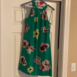 Green floral dress